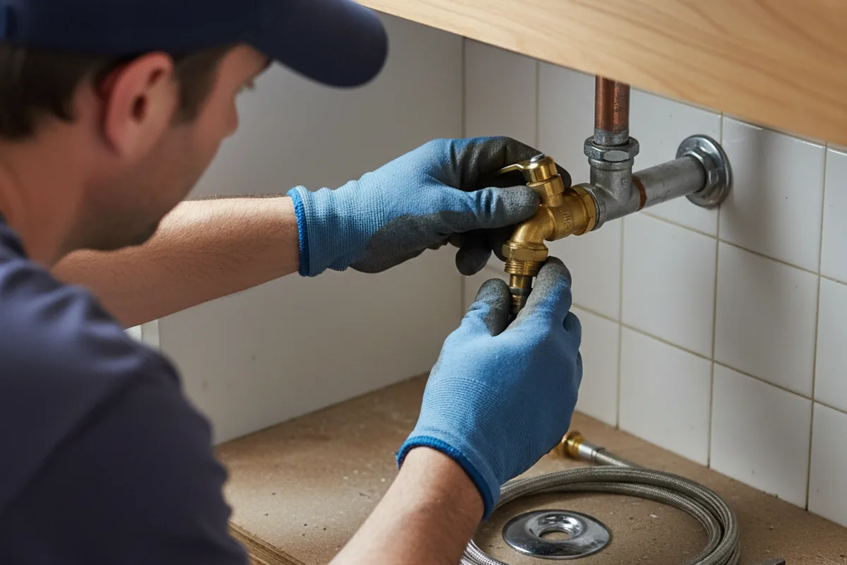 Shutoff valve and fitting work during Faucet and Fixture Repair in Ballinger
